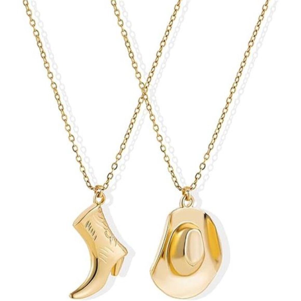 Pendant Necklace Layer Dainty Western Cowgirl 010